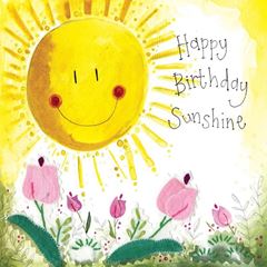 Picture of SUNSHINE FLOWERS FOIL BIRTHDAY CARD