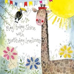 Picture of SUNSHINE GIRAFFE FOIL BIRTHDAY CARD