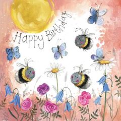 Picture of SUNSHINE SWARM FOIL BIRTHDAY CARD
