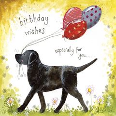 Picture of SUNSHINE LABRADOR FOIL BIRTHDAY CARD