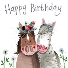 Picture of BIRTHDAY HORSES SPARKLE CARD