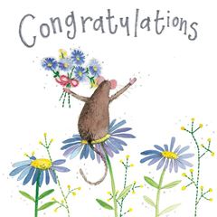 Image de CONGRATULATIONS MOUSE SPARKLE CARD