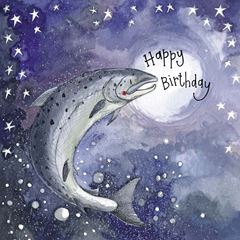 Picture of STARLIGHT SALMON BIRTHDAY FOIL CARD