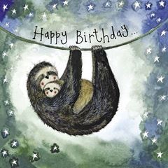 Picture of STARLIGHT SLOTHS BIRTHDAY FOIL CARD