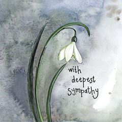 Picture of STARLIGHT SNOWDROP SYMPATHY FOIL CARD