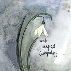 Image de STARLIGHT SNOWDROP SYMPATHY FOIL CARD