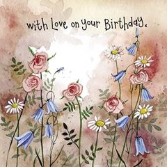 Picture of SUNSHINE MEADOW FLOWERS BIRTHDAY FOIL CARD