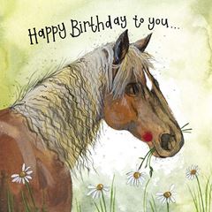 Picture of SUNSHINE HORSE BIRTHDAY FOIL CARD