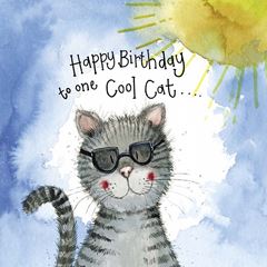 Picture of SUNSHINE COOL CAT BIRTHDAY FOIL CARD