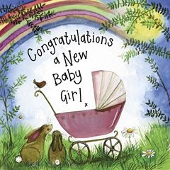 Picture of SUNSHINE PINK PRAM FOIL CARD