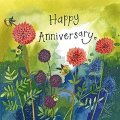 Picture of DAHLIA & SEA HOLLY ANNIVERSARY CARD