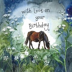 Picture of HORSE & COW PARSLEY BIRTHDAY CARD