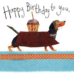 Picture of DACHSHUND BIRTHDAY CARD