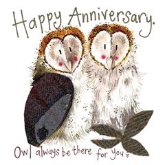 Bild von OWL ANNIVERSARY CARD