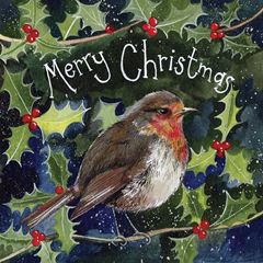 Image de HOLLY AND BERRIES XMAS CARD PACK OF 5