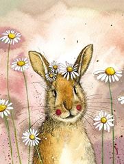 Picture of RABBIT AND DAISIES