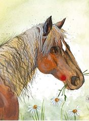 Picture of HORSE AND FLOWERS