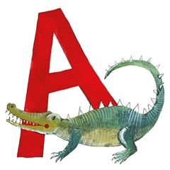 Image de A ALLIGATOR ALPHABET TILE