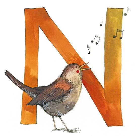 Bild von N NIGHTINGALE ALPHABET TILE