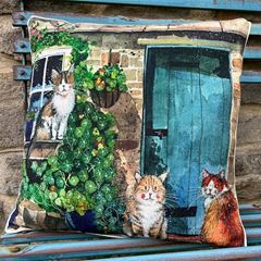 Image de COTTAGE CATS CUSHION