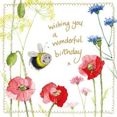 Image de BEES AND POPPIES SPARKLE CARD