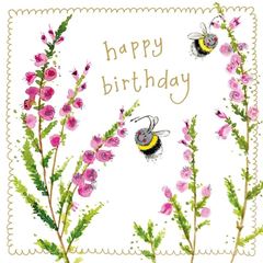 Picture of BEE AND HEATHER SPARKLE CARD