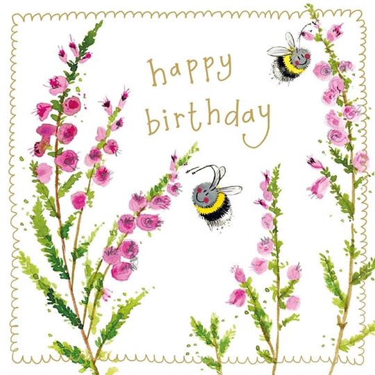 Picture of BEE AND HEATHER SPARKLE CARD