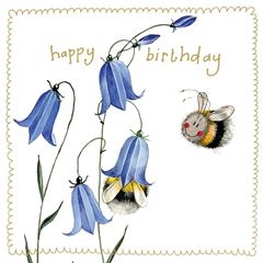 Image de BEE AND HAREBELLS SPARKLE CARD