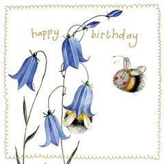 Bild von BEE AND HAREBELLS SPARKLE CARD