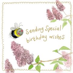 Image de BEE AND LILAC SPARKLE CARD