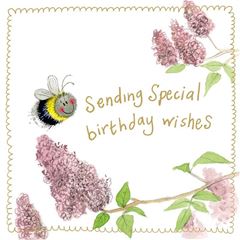 Bild von BEE AND LILAC SPARKLE CARD