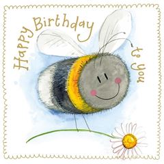 Image de BEE AND BIG DAISY SPARKLE CARD