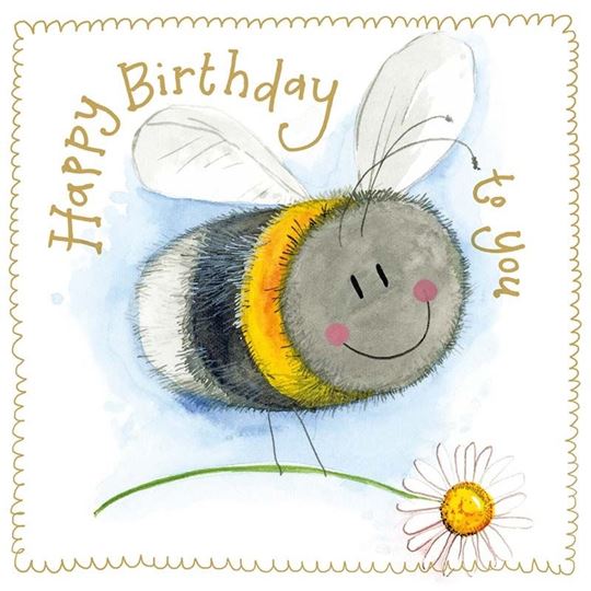 Picture of BEE AND BIG DAISY SPARKLE CARD