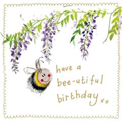 Picture of BEE AND WISTERIA SPARKLE CARD