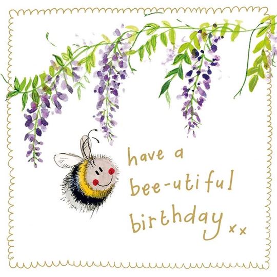 Image sur BEE AND WISTERIA SPARKLE CARD
