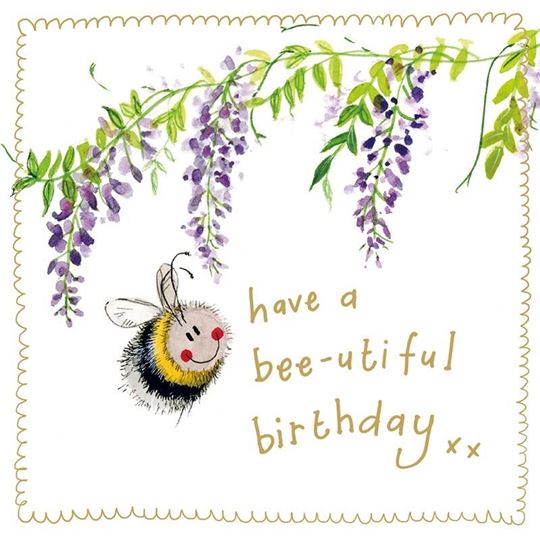 Immagine di BEE AND WISTERIA SPARKLE CARD