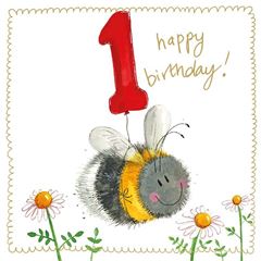 Picture of BEE 1 YEAR OLD SPARKLE CARD