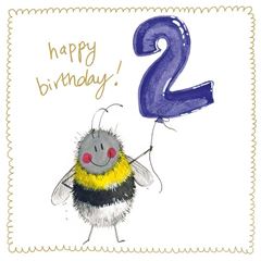 Image de BEE 2 YEAR OLD SPARKLE CARD