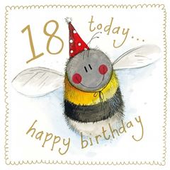 Picture of BEE 18 YEAR OLD SPARKLE CARD