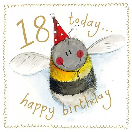Image sur BEE 18 YEAR OLD SPARKLE CARD