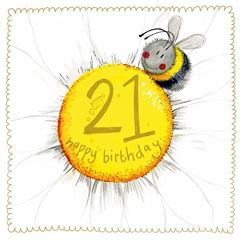 Picture of BEE 21 YEAR OLD SPARKLE CARD
