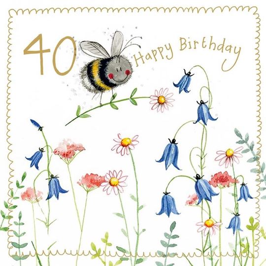 Image sur BEE 40 YEAR OLD SPARKLE CARD