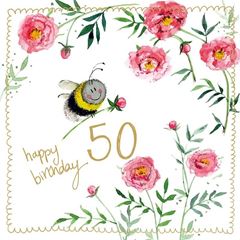 Picture of BEE 50 YEAR OLD SPARKLE CARD