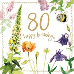 Picture of BEE 80 YEAR OLD SPARKLE CARD