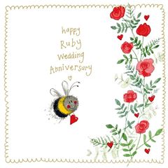 Picture of BEE RUBY WEDDING SPARKLE CARD