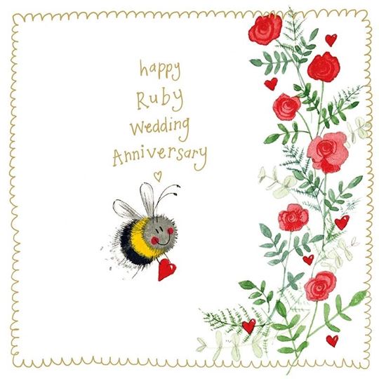 Image sur BEE RUBY WEDDING SPARKLE CARD