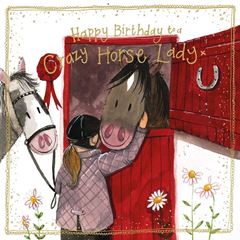 Image de CRAZY HORSE LADY SPARKLE CARD