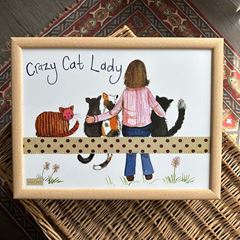 Bild von CRAZY CAT LADY LAP TRAY