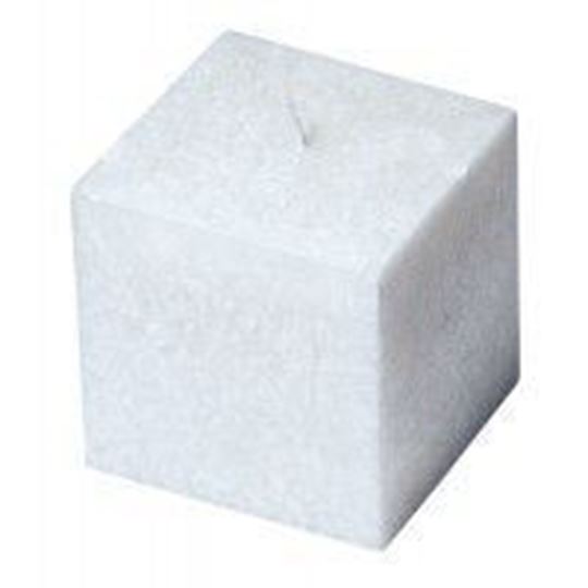 Bild von Kerze Cube Stearin weiss 8x8cm