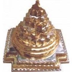 Bild von Meru Chakra aus Kupfer versilbert und vergoldet 5cm